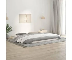 Lova Lovos rėmas, baltos spalvos, 200x200cm, pušies medienos masyvas