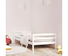 Lova Lovos rėmas su be čiužinio, baltas, 75x190cm, pušies masyvas