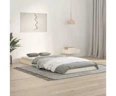 Lova Lovos rėmas, baltos spalvos, 90x200cm, pušies medienos masyvas