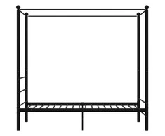 Lova Lovos rėmas su baldakimu, juodos spalvos, 90x200cm, metalas