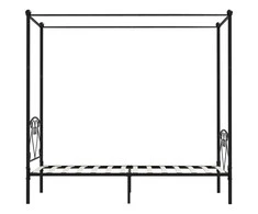 Lova Lovos rėmas su baldakimu, juodos spalvos, 120x200cm, metalas