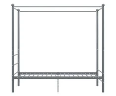 Lova Lovos rėmas su baldakimu, pilkos spalvos, 90x200cm, metalas