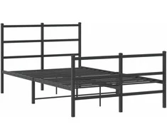 Lova Lovos rėmas su galvūgaliu/kojūgaliu, juodas, 120x190cm, metalas