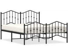 Lova Lovos rėmas su galvūgaliu/kojūgaliu, juodas, 150x200cm, metalas