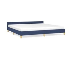 Lova Lovos rėmas su galvūgaliu be čiužinio mėlynas 200x200cm audinys