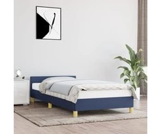 Lova Lovos rėmas su galvūgaliu be čiužinio, mėlynas 80x200cm audinys