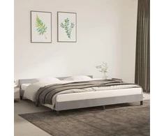 Lova Lovos rėmas be čiužinio, šviesiai pilkas, 200x200cm, aksomas
