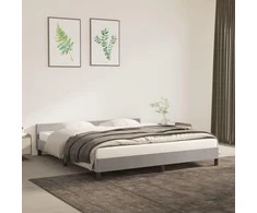 Lova Lovos rėmas be čiužinio, šviesiai pilkas, 180x200cm, aksomas
