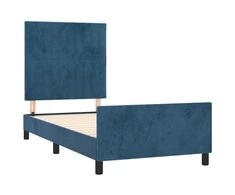 Lova Lovos rėmas be čiužinio tamsiai mėlynas 90x190 cm aksomas