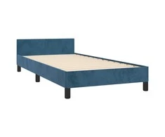 Lovos rėmas be čiužinio tamsiai mėlynas 90x190 cm aksomas