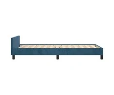 Lovos rėmas be čiužinio tamsiai mėlynas 90x190 cm aksomas