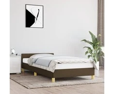 Lova Lovos rėmas be čiužinio, tamsiai rudas, 80x200cm, audinys