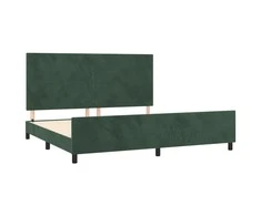 Lova Lovos rėmas be čiužinio tamsiai žalias 200x200 cm aksomas