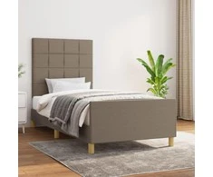 Lova Lovos rėmas su galvūgaliu, taupe spalvos, 90x200cm, audinys