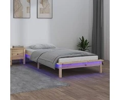 Lova Lovos rėmas su LED, 100x200cm, medienos masyvas