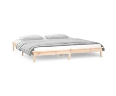 Lova Lovos rėmas su LED, 140x190cm, medienos masyvas