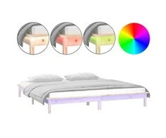 Lova Lovos rėmas su LED, 200x200cm, medienos masyvas