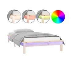 Lova Lovos rėmas su LED, 90x200cm, medienos masyvas