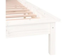 Lova Lovos rėmas su LED, baltas, 135x190cm, mediena, dvivietis