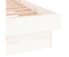 Lova Lovos rėmas su LED, baltas, 135x190cm, mediena, dvivietis