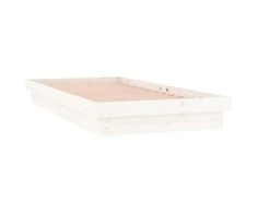 Lova Lovos rėmas su LED, baltas, 75x190cm, mediena, vienvietis