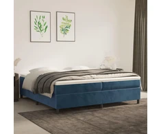 Lova Lovos rėmas be čiužinio tamsiai mėlynas 200x200 cm aksomas