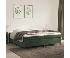 Lova Lovos rėmas be čiužinio tamsiai žalias 200x200 cm aksomas