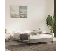 Lova Lovos rėmas be čiužinio, šviesiai pilkas, 120x200cm, aksomas