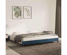 Lova Lovos rėmas be čiužinio tamsiai mėlynas 200x200 cm aksomas