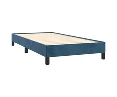 Lovos rėmas be čiužinio tamsiai mėlynas 90x200 cm aksomas