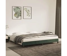 Lova Lovos rėmas be čiužinio tamsiai žalias 200x200 cm aksomas