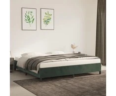 Lova Lovos rėmas be čiužinio tamsiai žalias 200x200 cm aksomas