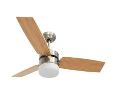 Lubinis ventiliatorius su apšvietimu ir pulteliu, rudas, 108cm