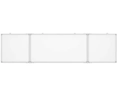 Magnetinė balta lenta, 160x40x1,7cm, aliuminis, sulankstoma