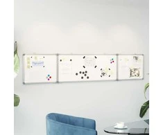 Magnetinė balta lenta, 200x40x1,7cm, aliuminis, sulankstoma