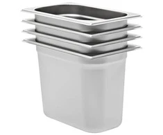 Gastronorm indai, 4 vnt., nerūdijantis plienas