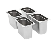 Gastronorm indai, 4 vnt., nerūdijantis plienas