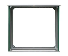 Malkinė, žalios spalvos, 172x91x154cm, galvanizuotas plienas