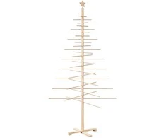 Medinė Kalėdų eglutė, 210cm, pušies medienos masyvas