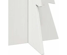Medinė Kalėdų eglutė, balta, 112cm, pušies medienos masyvas