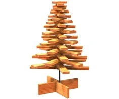 Medinė Kalėdų eglutė, vaško ruda, 80cm, pušies medienos masyvas