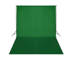 Medvilninis fonas be stovo, žalias, 500x300cm, Chroma-key