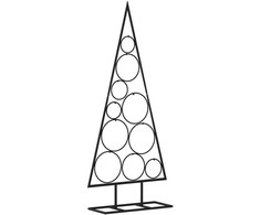 Metalinė Kalėdų eglutė, juodos spalvos, 90 cm