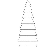 Metalinė Kalėdų eglutė, juodos spalvos, 210cm