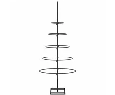 Metalinė Kalėdų eglutė, juodos spalvos, 90 cm