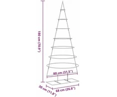 | Metalinis Kalėdų medis | 180 cm Milteliniu būdu padengtas plienas