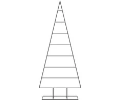 Metalinė Kalėdų eglutė, juodos spalvos, 150 cm
