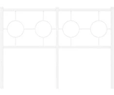 Metalinis galvūgalis, baltos spalvos, 120cm