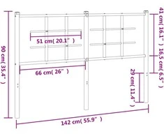 Metalinis galvūgalis, baltos spalvos, 135cm