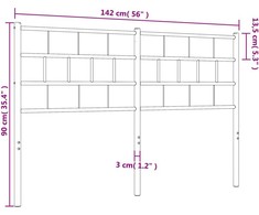 Metalinis galvūgalis, baltos spalvos, 135cm